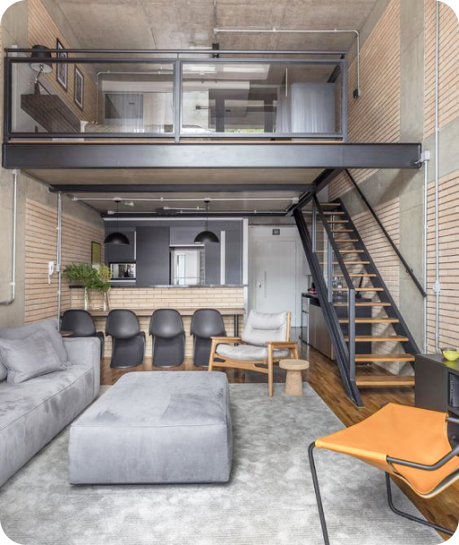 Living do apartamento decorado